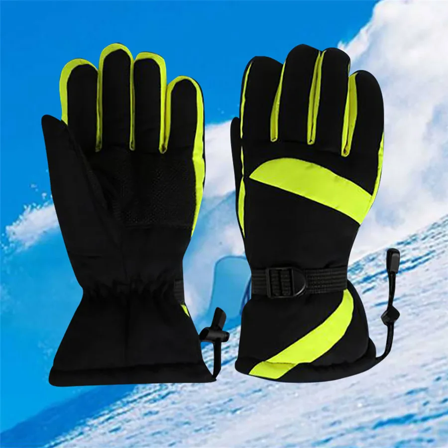 Зимние четырехслойные толстые теплые перчатки высокого качества Мягкие Водонепроницаемые водонепроницаемые ветрозащитные перчатки для катания на беговых лыжах спортивные перчатки для взрослых WBD
