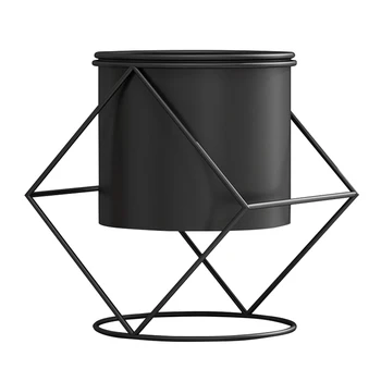 

Balcony Flower Pot Holder Home Decor Display Rack Living Room Indoor Outdoor Nordic Style Iron Art Breathable Simple Plant Stand