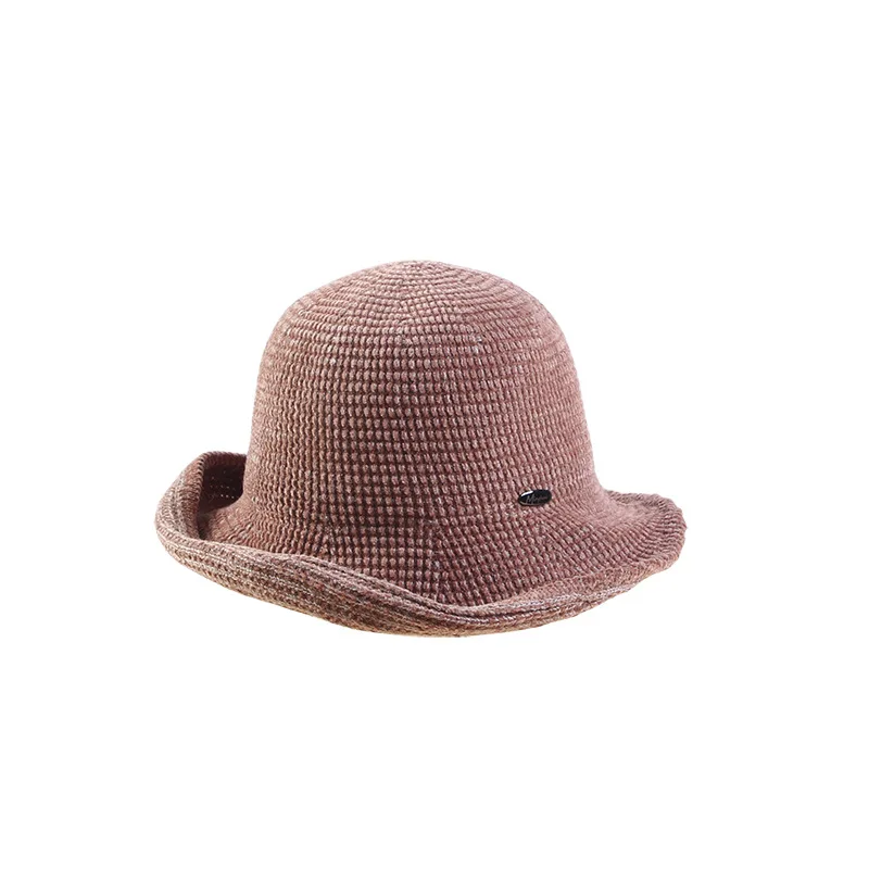 women autumn winter harajuku knit bucket hats for men hat Japanese Style outdoor fishing hat cap