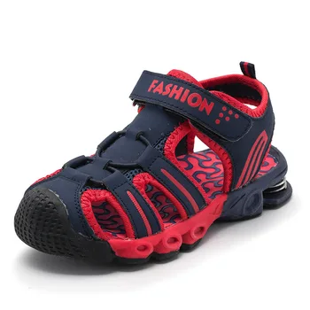 

SKHEK Kid Sandals Summer Beach Boy Sandals for Children Sandals Close Toe Anti-skid Cut-outs Outdoor Water Boys Shoes