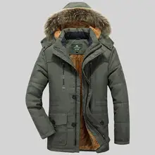 Мужская куртка с капюшоном, повседневная куртка большого размера, зимнее теплое пальто, подкладка из искусственного меха, съемный капюшон, хлопковое пальто