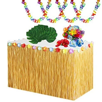 

65 Pcs Hawaiian Tropical Party Decoration Set for Beach Summer Hawaiian Lei Theme Party