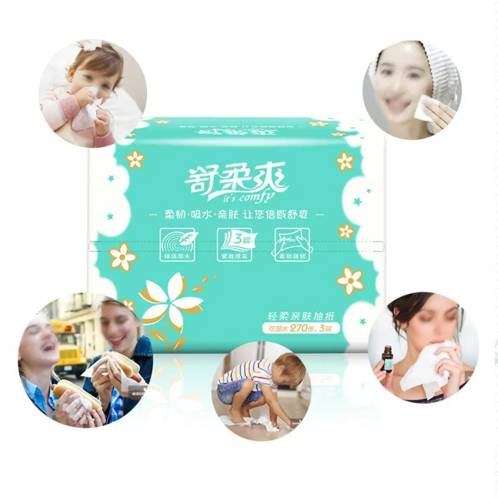 Toilet Paper 6 Packs 3-Ply Comfortable Gentle