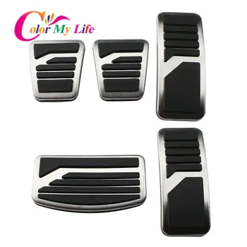 

Color My Life Stainless Steel Car Pedal Pad Cover AT MT Pedals for Mitsubishi ASX Outlander Lancer EX Eclipse Cross Pajero CA