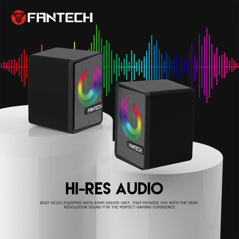 FANTECH GS203 компьютерный динамик мини RGB подсветка динамик HIFI сабвуфер динамик для ноутбука настольный компьютер