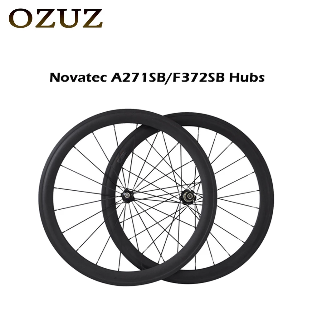 

OZUZ Road Bike Carbon Wheels 50mm A271/F372 Wheelset 23mm Width Carbon bicycle Wheelset 700c Carbon Road Wheels Clincher Tubular