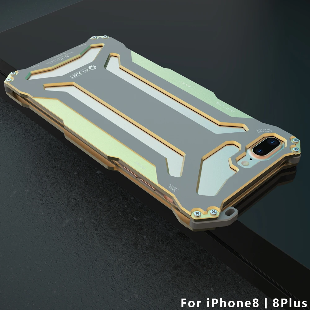 Роскошный Алюминиевый металлический чехол Gundam для Apple iPhone 7 8 Plus, ударопрочный тонкий жесткий чехол на заднюю панель для iPhone 5 se 6 6s Plus, чехол