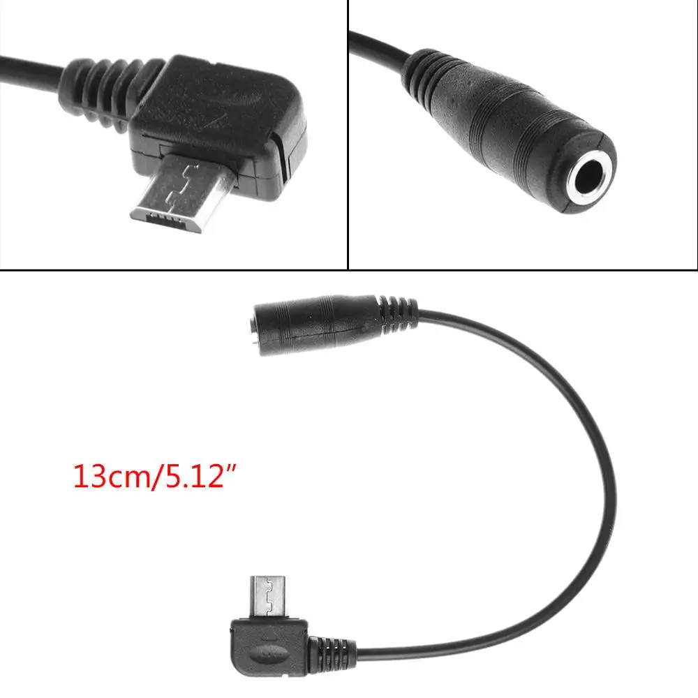 

Micro USB B 5 Pin Male To 3-Pole 3.5mm Female Jack Aux Audio Adapter Cable 15cm
