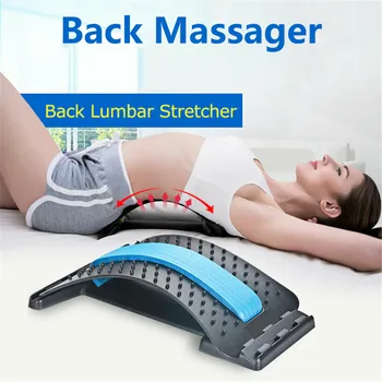 

3 Level Magic Back Spine Lumbar Support Muscle Stretcher Acupuncture Relief Back Stretcher Gym Fitness Body Building Accessories