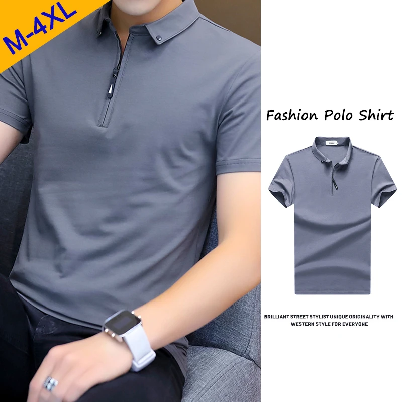New Polo Shirts Men Summer Cotton Spandex Short Sleeve Solid Korean Style Zipper Men Polos Male Slim Fit Tees Tops G0032 New Polo Shirts Men Summer Cotton Spandex Short Sleeve Solid Korean Style Zipper Men Polos Male Slim Fit Tees Tops G0032