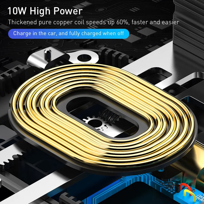  ROCK Intelligente Infrarot 10W Qi Drahtlose Auto Ladegerät Für iPhone XR XS MAX Huawei Mate 20 Pro 