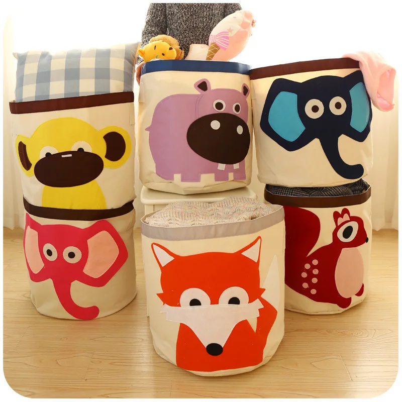 

Cartoon Animal Foldable Storage Waterproof Canvas CHILDREN'S Toy Sorting Box for Collection Bag Large Capacity Laundry Basket