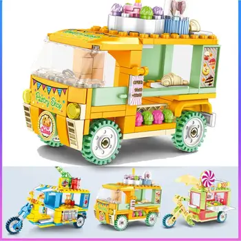 

New Kids Children Commercial Street View Sale Car Blocks Toys Over 3 Years Old Set as the picture shown