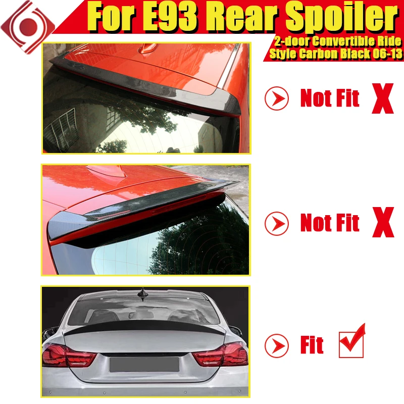 Для BMW E93 2 дверный Кабриолет ездить Стиль карбоновый спойлер заднего багажника