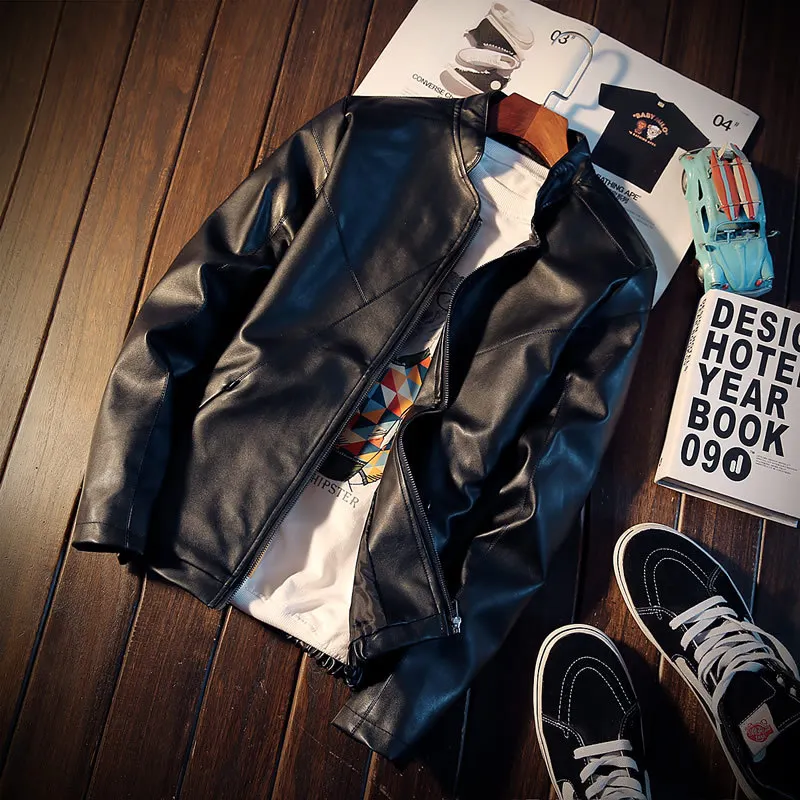 

Physical Store Show Supply of Goods Autumn Clothing New Style Coat Men's Large Size Slim Fit Leather Coat Men'S Wear