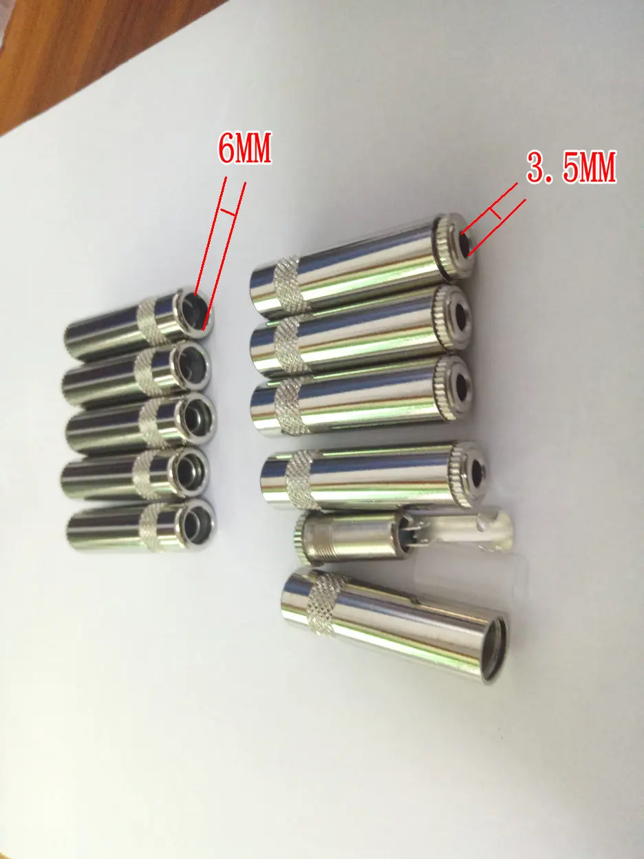 20pcs brass 3 5mm Stereo Audio socket Audio headphone Cable adapter New