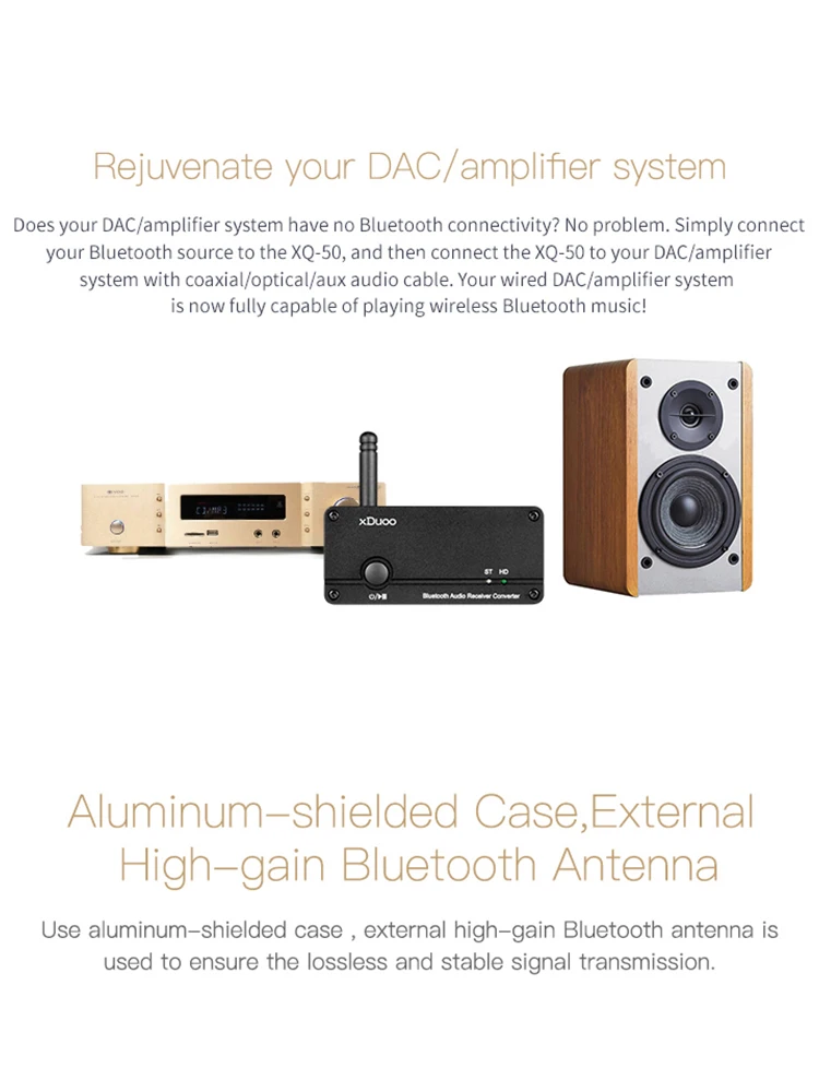 XDUOO XQ-50 Buletooth 5.0 Audio Receiver Converter