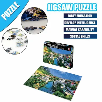 

Puzzle Holiday Gift Puzzle Toy 500PC Puzzle Landscape Pattern for Children Adults Learning Education Brain Teaser Assemble Toy