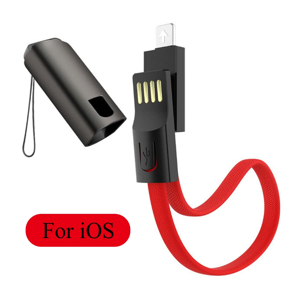 Red-LT Шнур Дата кабель type C Typ-C type C USBC Micro USB для iPhone 7 крышка кабель для samsung A50 быстрое зарядное устройство кабель портативный шнур - Цвет: Red-LT