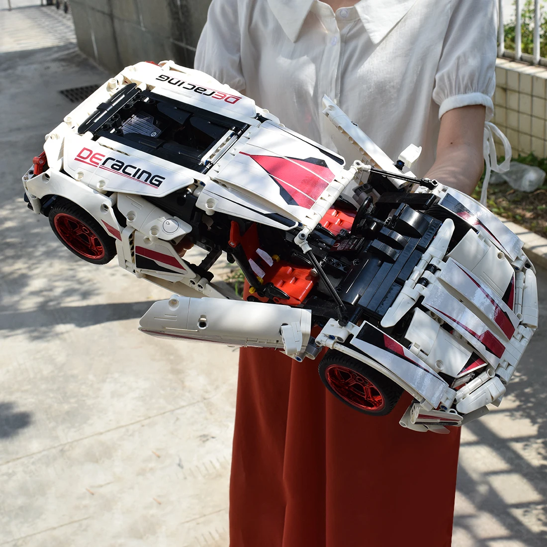 Горячая 1696 шт MOC статическая Сборная модель спортивного автомобиля DIY маленькие частицы строительные блоки игрушки для мальчиков мужчин-двойной Орел C61018W