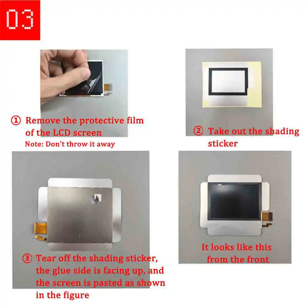 de tela para gba tanto agb 32pin