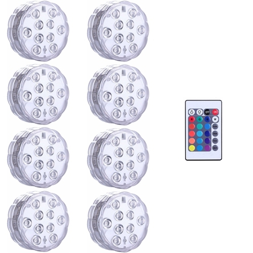 RGB 16 Colors Swimming Pool Light Diving Lamp Underwater Night Remote Control IP68 Waterpoor for Fountain Fishing illumine