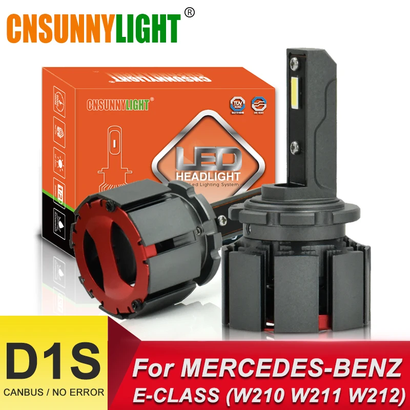 Тип СВЕТОДИОДА направленного света CNSUNNYLIGHT-светодиодный фар автомобиля D1S D2S D2R лампы 10000Lm 6000K для Mercedes Benz e-класс W210 W211 W212 A207 C207 S210 S211 S212
