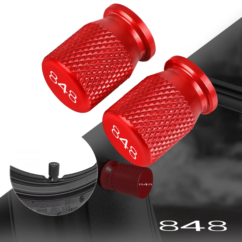 

Motorcycle Vehicle Wheel Tire Valve Stem Caps Cover For DUCATI 848 EVO 848EVO 2007-2013 2012 CNC Aluminum Accessory With Logo