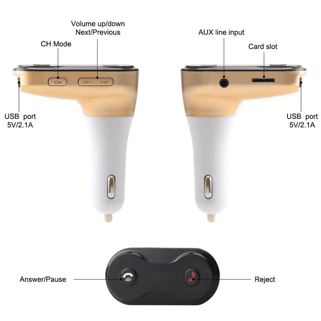 HandsFree беспроводной Bluetooth fm-передатчик Bluetooth автомобильный комплект C8 AUX Hands Free музыкальный мини mp3-плеер