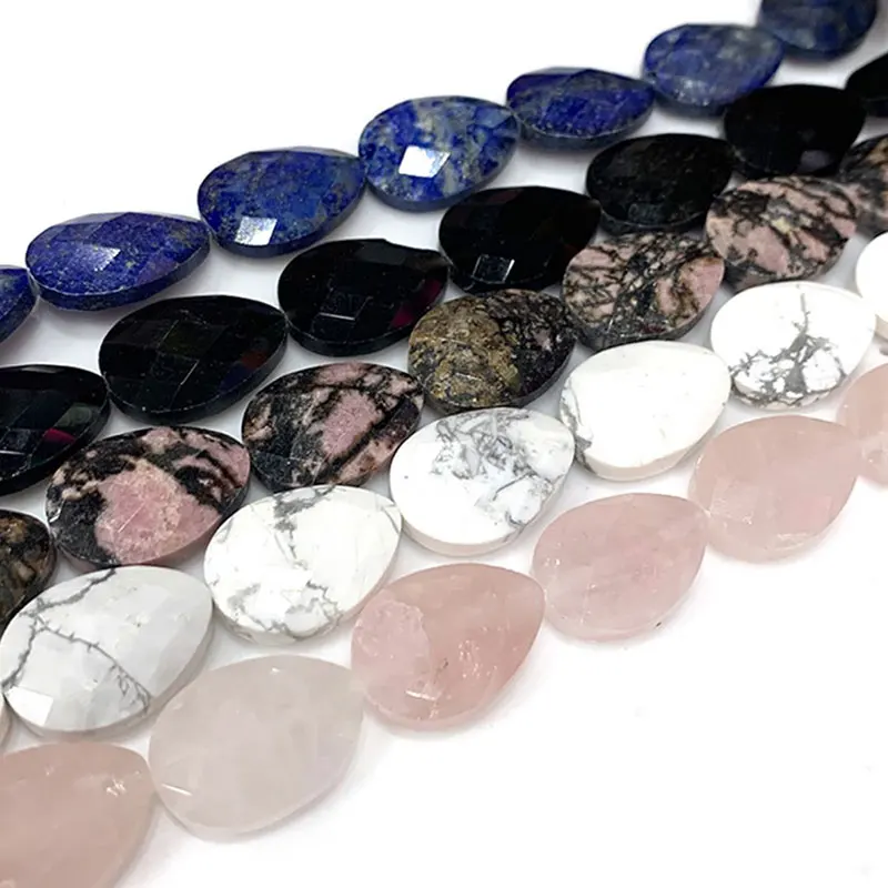 Натуральный Камень 13x18 мм, граненые бусины в форме слезы, аксессуары для браслета, лазурит, тигровый глаз Натуральный Камень 13x18 мм, граненые бусины в форме слезы, аксессуары для браслета, лазурит, тигровый глаз