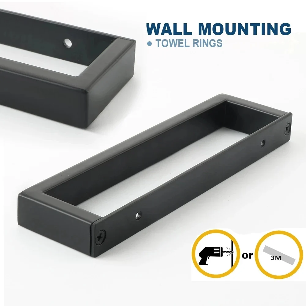 Towel Holder Towel Rack Bathroom Facilities Bathroom Towel Holder 20/30/40/50cm Towel Bar 304Stainless Steel Wall-Mounted