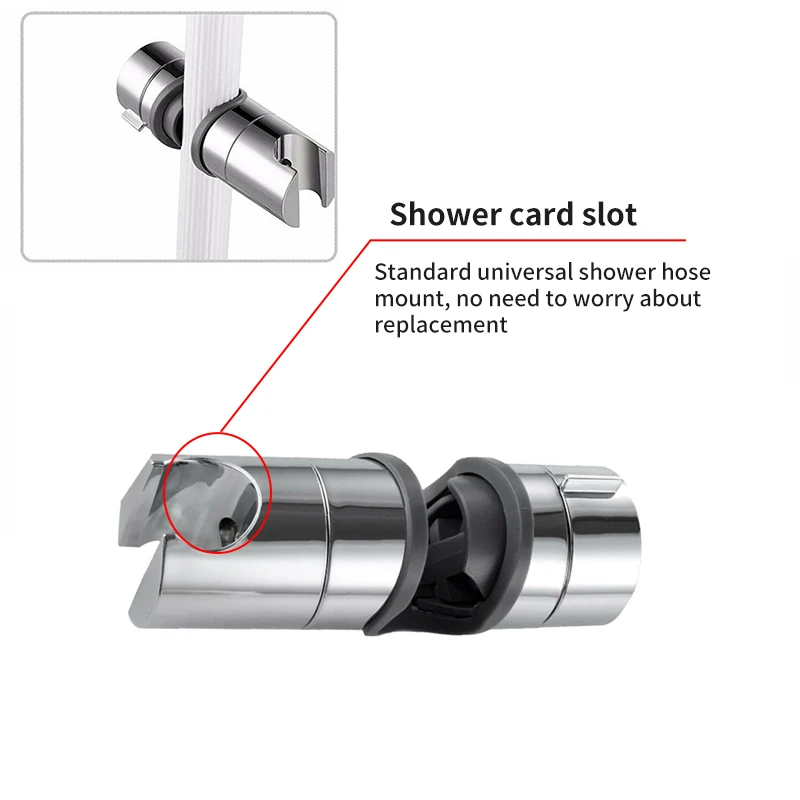 Универсальный 20-25 мм регулируемый ручной держатель кронштейна для направляющей для душа для ползунок для ванной комнаты ABS хромированный