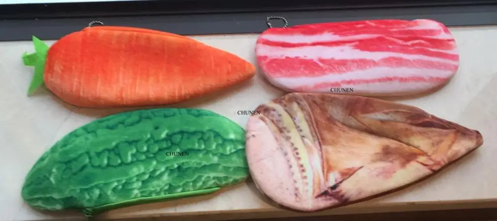21-24 см прибл. Большой плюшевый Кошелек-овощи, мясо и т. Д. Плюшевые игрушки кошелек, брелок плюшевая игрушка монета плюшевый Кошелек