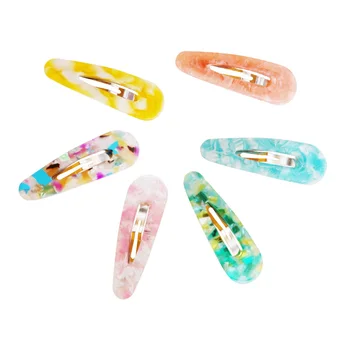 

6pcs All-match Hair Clips Acetate Sheet Bang Clips Fashion Hairpins Hair Clamps for Women Girls