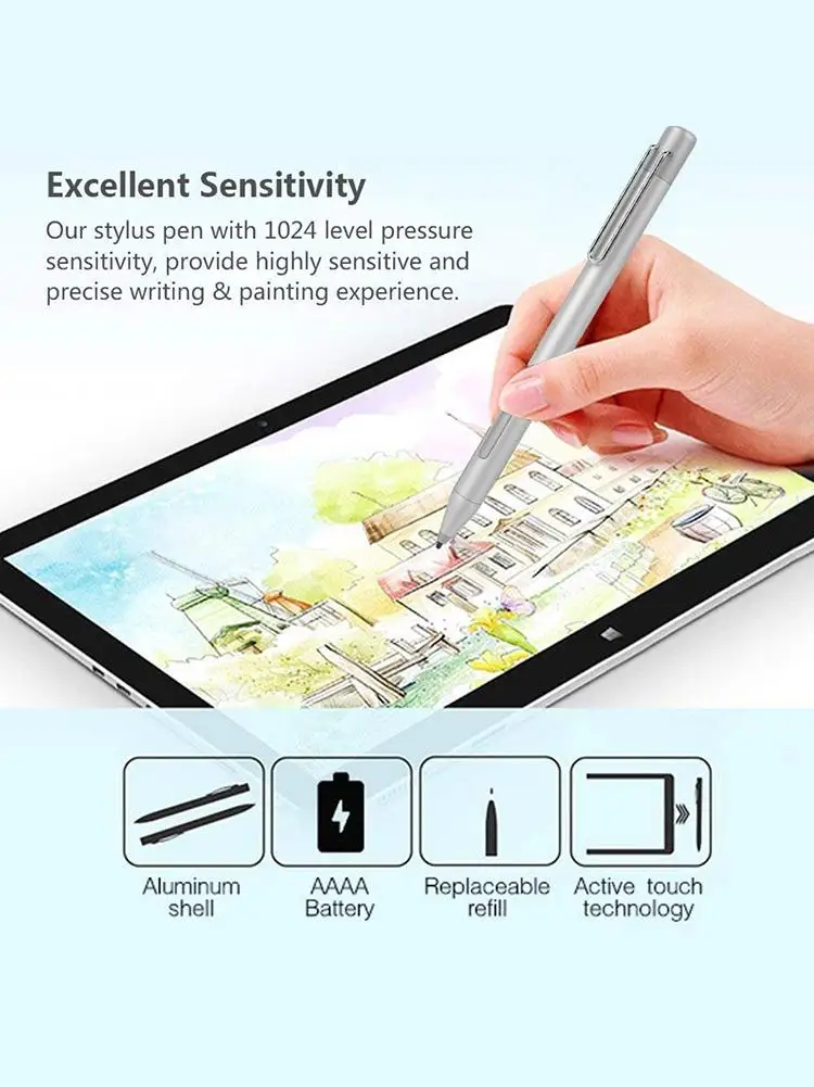 Активный стилус сенсорная ручка Смарт емкость карандаш для microsoft Surface 3 4 Pro/ASUS/hp/SONY VAIO Z/acer Nitro 5 Spin