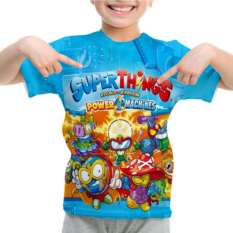 New Superzings T Shirt For Baby Boys Bambini Manica Corta Estate Kawaii Tshirt Tees Casual Cartoon Top Ragazze Bella T-Shirt