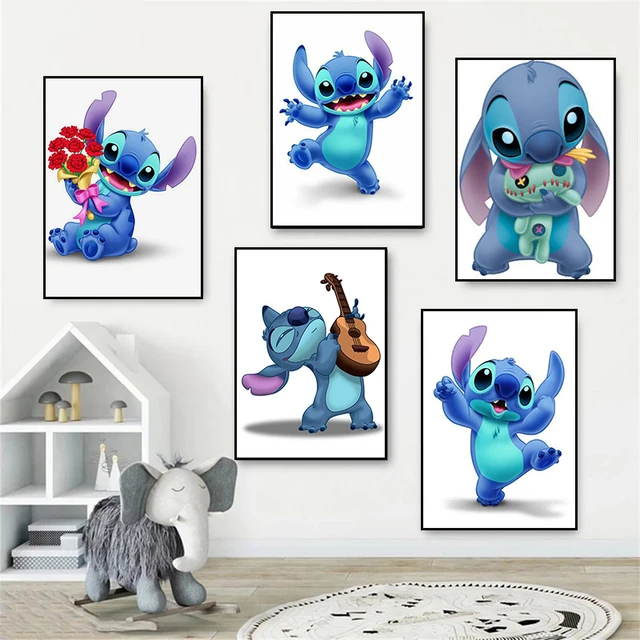 CAN o & Stitch Canvas Painting, Disney Anime, Cute Stitch Posters