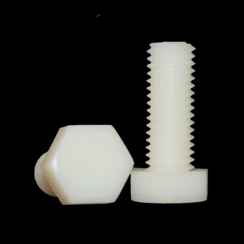 M3 M4 External Hex Screws Nylon Pa66 Insulation Bolt Plastic Screw 5
