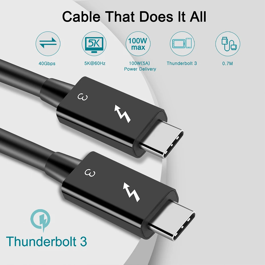 Thunderbolt 4 ̺ 8K  40Gbps Ƽ USB C Ʈ 4 ̺ 2M 100W  8K  Ʈ 3 ȣȯ