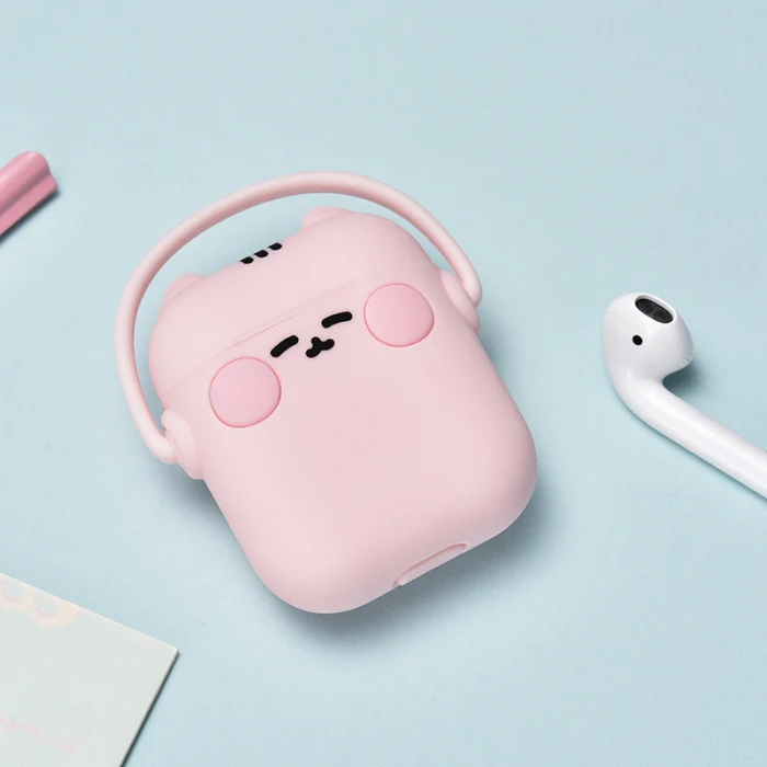 Силиконовый чехол для маленьких кошек, мультяшная Беспроводная bluetooth-гарнитура, силиконовый чехол для Airpod GDeals