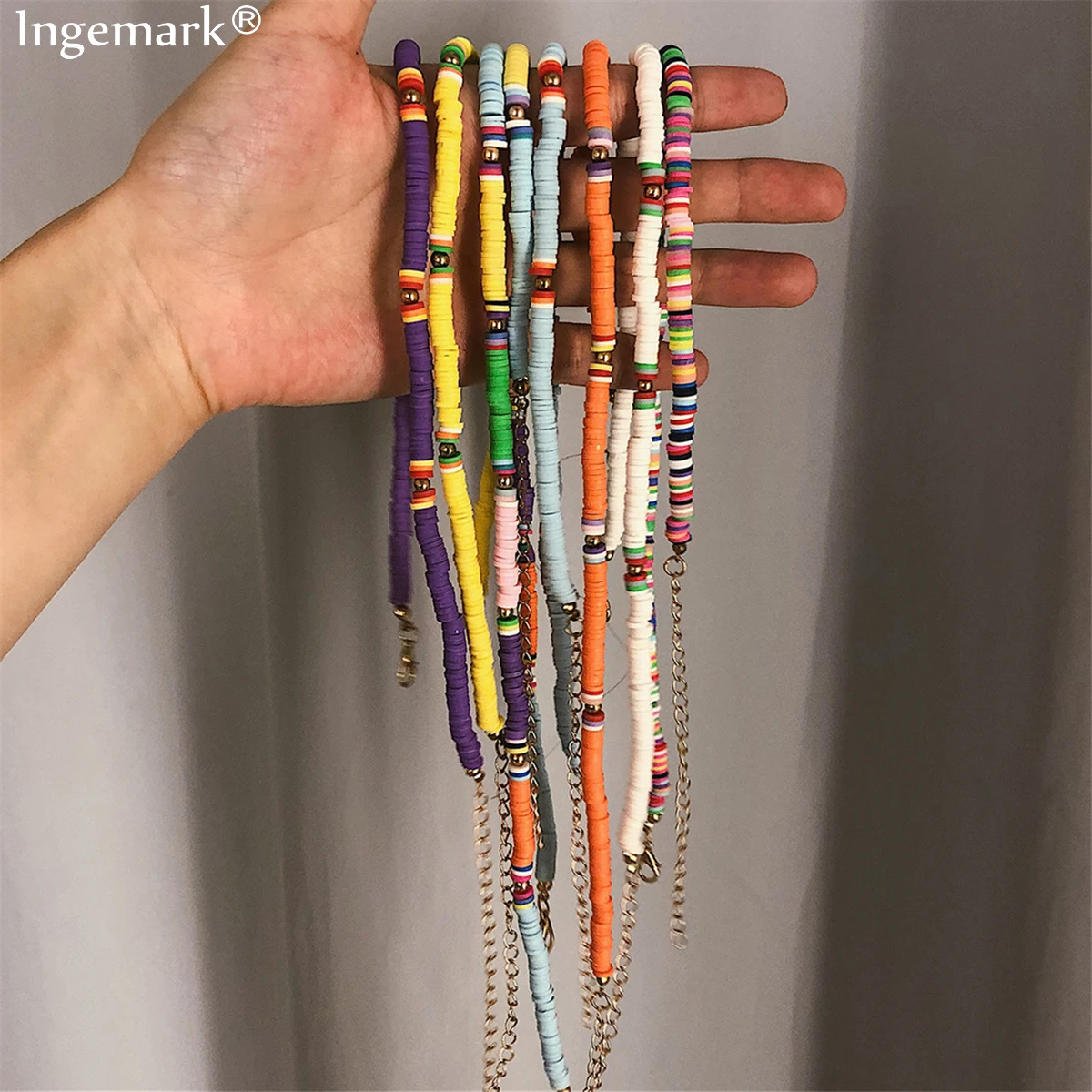 

7 Color Unique Design Bead Choker Necklace Collar Statement Girlfriend Gift Collier Korean Rainbow Soft Chain Necklace for Women