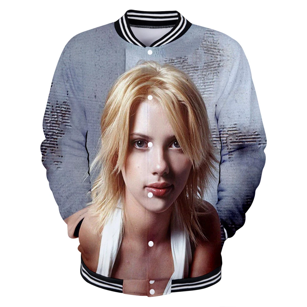 Hoodies jacket Men Harajuku Scarlett Johansson print Street Casual Hip Hop Sweatshirts stranger things coat jacket