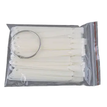 

50 PCS Transparent False Tips Sticks Board Nail Polish Color Card Plates DisplayNail Art Templates Tool Supplies