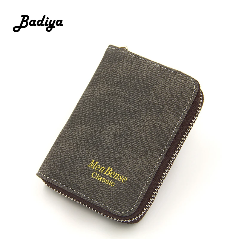 Fashion Men Wallet Solid Color Multifunction RFID Clutch Bag Letter Organ Zipper Coin Purse Multi-card Position Male Card Holder