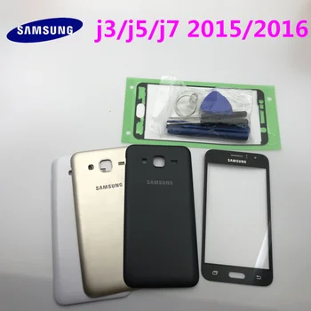 

Full Housing Cover Case Battery Cover +front glass with frame glue sticker For Samsung Galaxy j3 j5 j7 j320 j500 j700 j510 j710