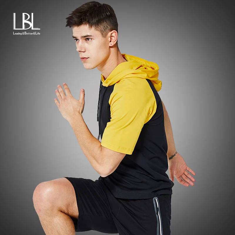 2019 Мужская футболка в стиле пэчворк летняя мода короткий рукав толстовка с