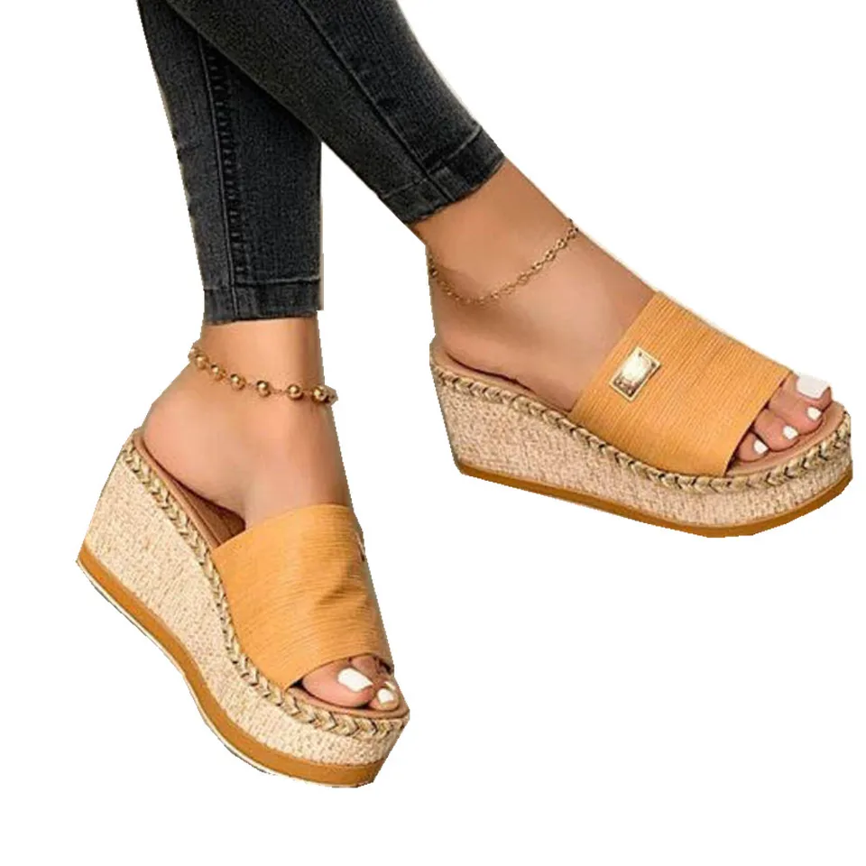 candies bling wedge flip flops