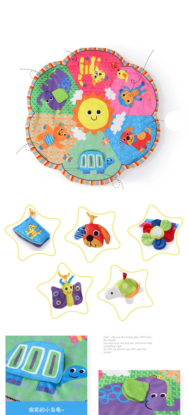 Игровой коврик-головоломка, мягкое тканевое игровое одеяло, красочный детский коврик для ползания, тренировочное одеяло для ползания, игровое одеяло