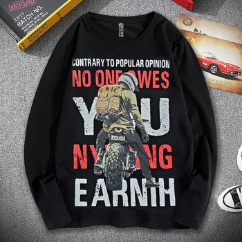 

plus size 7XL 8XL 6XL Men Printed Motorcyclist Male T Shirt Bottoms Top Tee Male Hiphop Streetwear Long Sleeve Fitness Tshirts