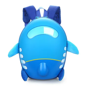 

Children School Bags 3D Cute Cartoon Airplane Shaped Design Kindergarten Backpack Kids Schoolbag Eggshell Bag